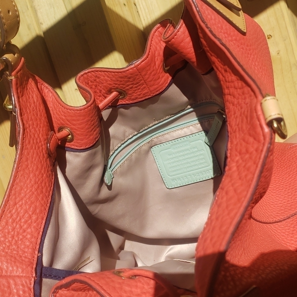 Coach XL 25307 Legacy Dream Drawstring Pebble Leather Bag - Picture 8 of 10
